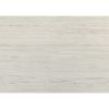 Fabric Upholstered Padded Bench with Tapered Feet, Antique White and Gray