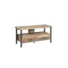 48 Inch Wooden TV Console with 2 Storage Drawers and Open Shelf, Brown