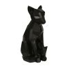 15 Inches Faceted Metal Frame Dog Figurine, Black