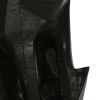 15 Inches Faceted Metal Frame Dog Figurine, Black