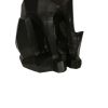 15 Inches Faceted Metal Frame Dog Figurine, Black