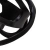 Metal Accent Decor with Interconnected Knot Design, Black