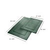 Nantes 2 Piece Fabric Bath Mat with Non Slippery Back The Urban Port, Dark Green