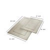Nantes 2 Piece Fabric Bath Mat with Non Slippery Back The Urban Port, Off white