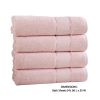 Bergamo 4 Piece Spun loft Bath Sheets with Twill Weaving The Urban Port, Pink