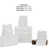 Bergamo 18 Piece Spun loft Towel Set with Striped Pattern The Urban Port, White