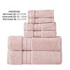 Bergamo 6 Piece Spun loft Towel Set with Twill Weaving The Urban Port, Pink