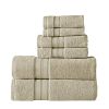 Bergamo 6 Piece Spun loft Towel Set with Twill Weaving The Urban Port, Cream