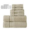 Bergamo 6 Piece Spun loft Towel Set with Twill Weaving The Urban Port, Cream