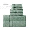 Bergamo 6 Piece Spun loft Towel Set with Twill Weaving The Urban Port, Green