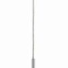 Drum Style Pendant Fixture with Fabric Shade and Brushed Details, White