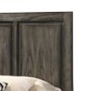 Wooden Queen Size Headboard with Natural Grain Texture Details, Brown
