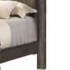 Wooden Queen Size Headboard with Natural Grain Texture Details, Brown