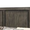Wooden Queen Size Headboard with Natural Grain Texture Details, Brown