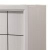 Wooden TV Stand with 2 Drawers and 2 Open Compartments, White and Black