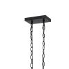 60 X 4 Watt Wood and Metal Chandelier with 6 Foot Chain, Brown and Black