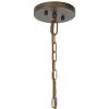60 X 3 Watt Round Metal Frame Chandelier with 6 Foot Chain, Distressed Gold