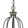 60 X 8 Watt Metal Chandelier with Tubular Frame, Textured Bronze