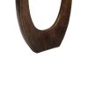 25 Inch Cut Out Metal Vase with Narrow Neck and Mouth, Dark Bronze