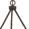 6 Bulb Metal Frame Chandelier with Resin Antler Design,Dark Bronze and Gold