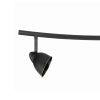 5 Light 120V Metal Track Light Fixture with Round Shade, Black