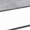 3 Piece Faux Concrete Top Occasional Table Set, Gray and Silver