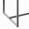 3 Piece Faux Concrete Top Occasional Table Set, Gray and Silver
