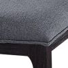 Wooden Counter Height Stool with Fabric Upholstered Seat, Gray and Brown