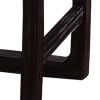Wooden Counter Height Stool with Fabric Upholstered Seat, Gray and Brown