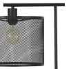 Metal Frame Floor Lamp with Caged Shade, Dark Bronze
