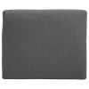 Fabric Oversized Accent Ottoman with Contrast Stitching, Dark Gray