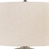 Bellied metal Body Table Lamp with Splotched Details, Brass and Cream