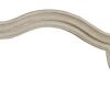 Scalloped Top Wood Encased Mirror with Molded Details, Antique White