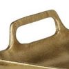 Rectangular Metal Frame Decorative Tray with Cut Out Handle, Gold