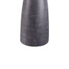 Vase Shape Resin Table Lamp with Fabric Shade, Set of 2, Gray and White