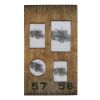 Rectangular Distressed Wooden Frame with 4 Photo Slots, Brown
