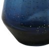 Conical Glass Vase with Swirl Pattern, Blue and White