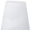 Conical Glass Vase with Swirl Pattern, Blue and White