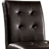 35 Inch Vegan Leather Dining Chair, Metal Cantilever Base, Set of 2, Brown