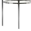 Contemporary Round Dining Table with Faux Marble Top, White and Chrome