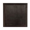 Wooden Frame Mirror with Hewn Saw Details, Light Brown
