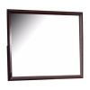 45 Inch Rectangular Wood Frame Mirror, Dark Brown