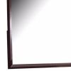 45 Inch Rectangular Wood Frame Mirror, Dark Brown