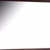 45 Inch Rectangular Wood Frame Mirror, Dark Brown