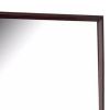 45 Inch Rectangular Wood Frame Mirror, Dark Brown