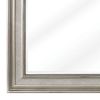 46 Inch Wooden Frame Arched Mirror, Silver