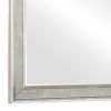 36 Inch Wooden Frame Arched Vanity Mirror, Silver