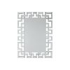 47 Inches Greek Key Design Accent Mirror, Silver