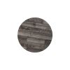 Round Wooden Top Metal Accent Table, Set of 2, Gray and Black