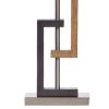 Lattice Base Hardback Table Lamp, Set of 2, Brown and Silver